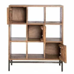 Ars manufacti Büroregal Domme II - Akazie massiv / Eisen - Akazie / Anthrazit -Büromöbel Verkaufsgeschäft 1000246834 220406 031 DETAILS P000000001000246834