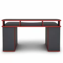 Furnitive Schreibtisch Crosswoods - Schwarz / Rot -Büromöbel Verkaufsgeschäft 1000248347 210217 09443000025 DETAILS P000000001000248347