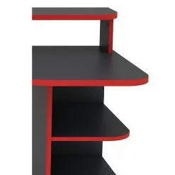 Furnitive Schreibtisch Crosswoods - Schwarz / Rot -Büromöbel Verkaufsgeschäft 1000248347 210217 09443100026 DETAILS P000000001000248347