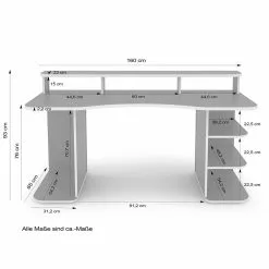 Furnitive Schreibtisch Crosswoods - Schwarz / Rot -Büromöbel Verkaufsgeschäft 1000248347 210217 09443800029 SKETCH DETAILS P000000001000248347 sketch