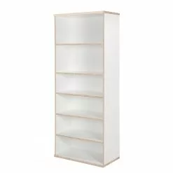 Furnitive Regal Basix II - Weiß / Eiche Sägerau Dekor