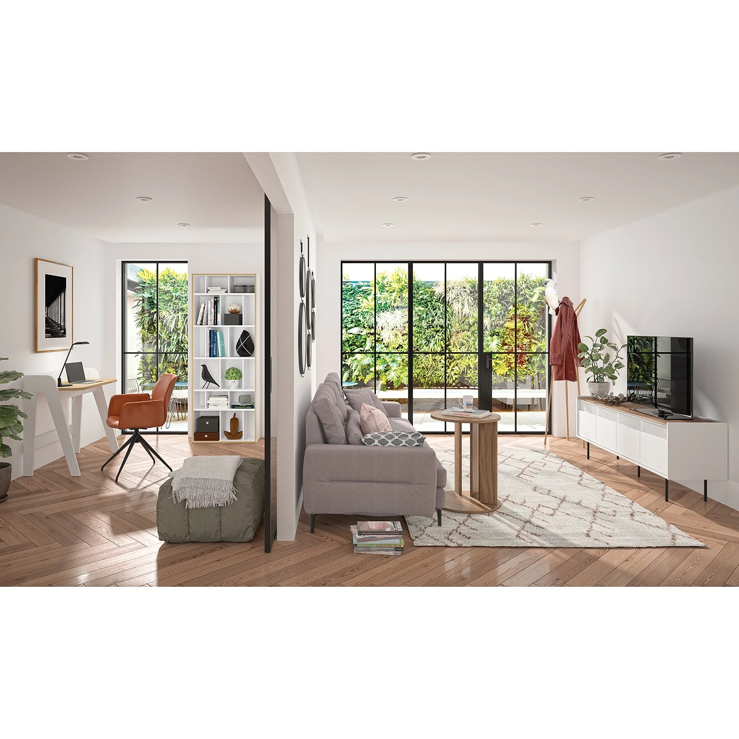 Temahome Regal Group 72 - Wabenplatte - Weiß / Hellbraun 4 Temahome Regal Group 72 - Wabenplatte - Weiß / Hellbraun – Bild 2