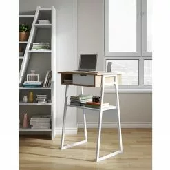 Temahome Stehschreibtisch Space - Echtholzfurnier / Metall - Eiche / Weiß -Büromöbel Verkaufsgeschäft 1000252084 210302 16064300025 MOOD DETAILS P000000001000252084 mood