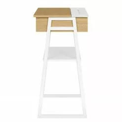 Temahome Stehschreibtisch Space - Echtholzfurnier / Metall - Eiche / Weiß -Büromöbel Verkaufsgeschäft 1000252084 210302 16065400031 DETAILS P000000001000252084