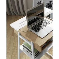 Temahome Stehschreibtisch Space - Echtholzfurnier / Metall - Eiche / Weiß -Büromöbel Verkaufsgeschäft 1000252084 210302 16065900034 DETAILS P000000001000252084