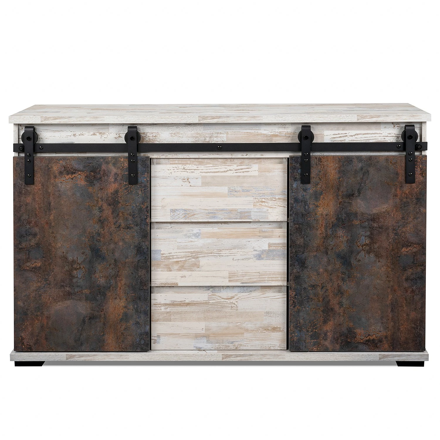 Maison Belfort Sideboard Janze I - Kiefer Weiß Dekor / Vintage Braun 6 Maison Belfort Sideboard Janze I - Kiefer Weiß Dekor / Vintage Braun – Bild 4