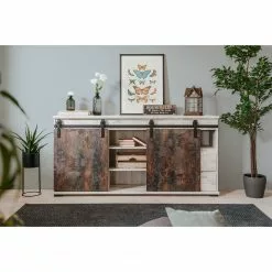 Maison Belfort Sideboard Janze II - Kiefer Weiß Dekor / Vintage Braun 13 Maison Belfort Sideboard Janze II - Kiefer Weiß Dekor / Vintage Braun -Büromöbel Verkaufsgeschäft 1000254986 210322 08501700024 MOOD DETAILS P000000001000254986 mood