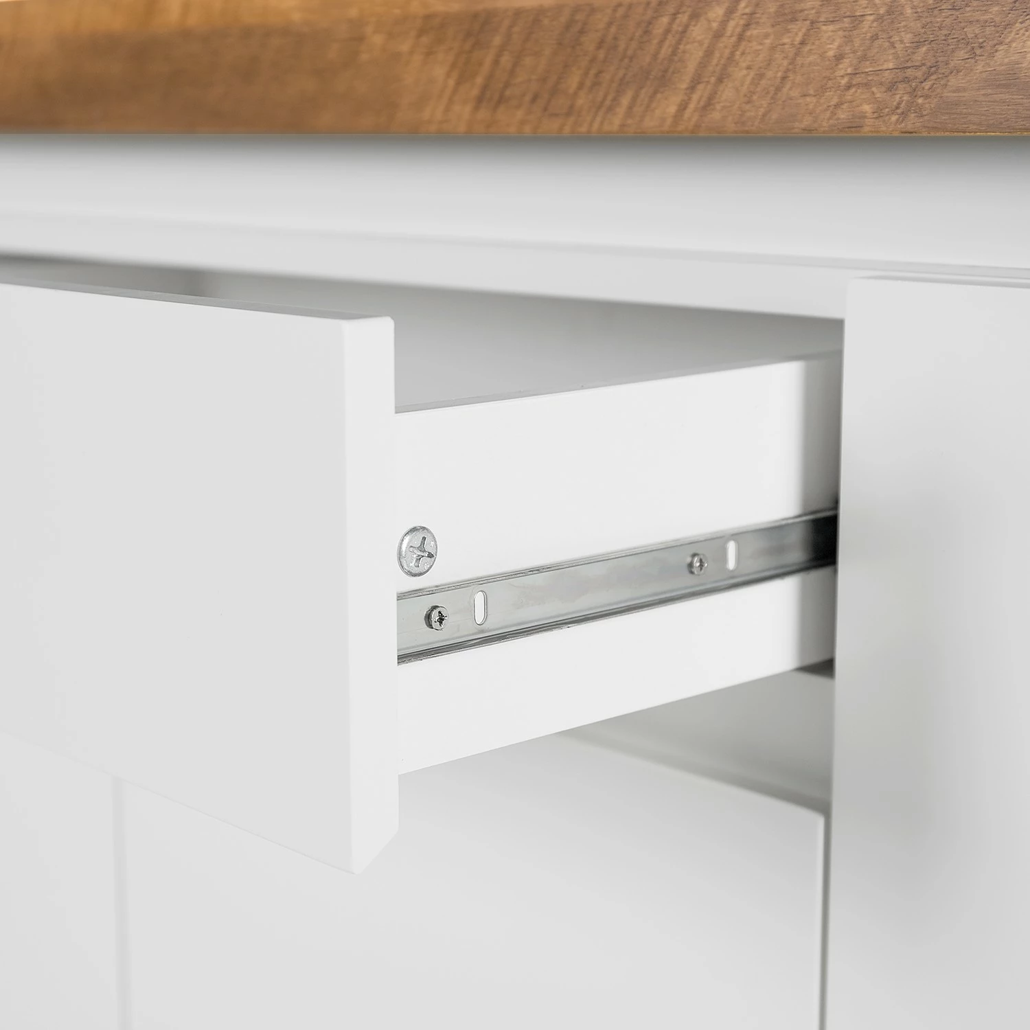 Fredriks Sideboard Namona II - Inkl. Beleuchtung - Eiche Dekor / Weiß 9 Fredriks Sideboard Namona II - Inkl. Beleuchtung - Eiche Dekor / Weiß – Bild 8