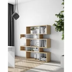 Temahome Regal London II - Eiche / Weiß -Büromöbel Verkaufsgeschäft 1000255255 210324 15033500298 MOOD DETAILS P000000001000255255 mood