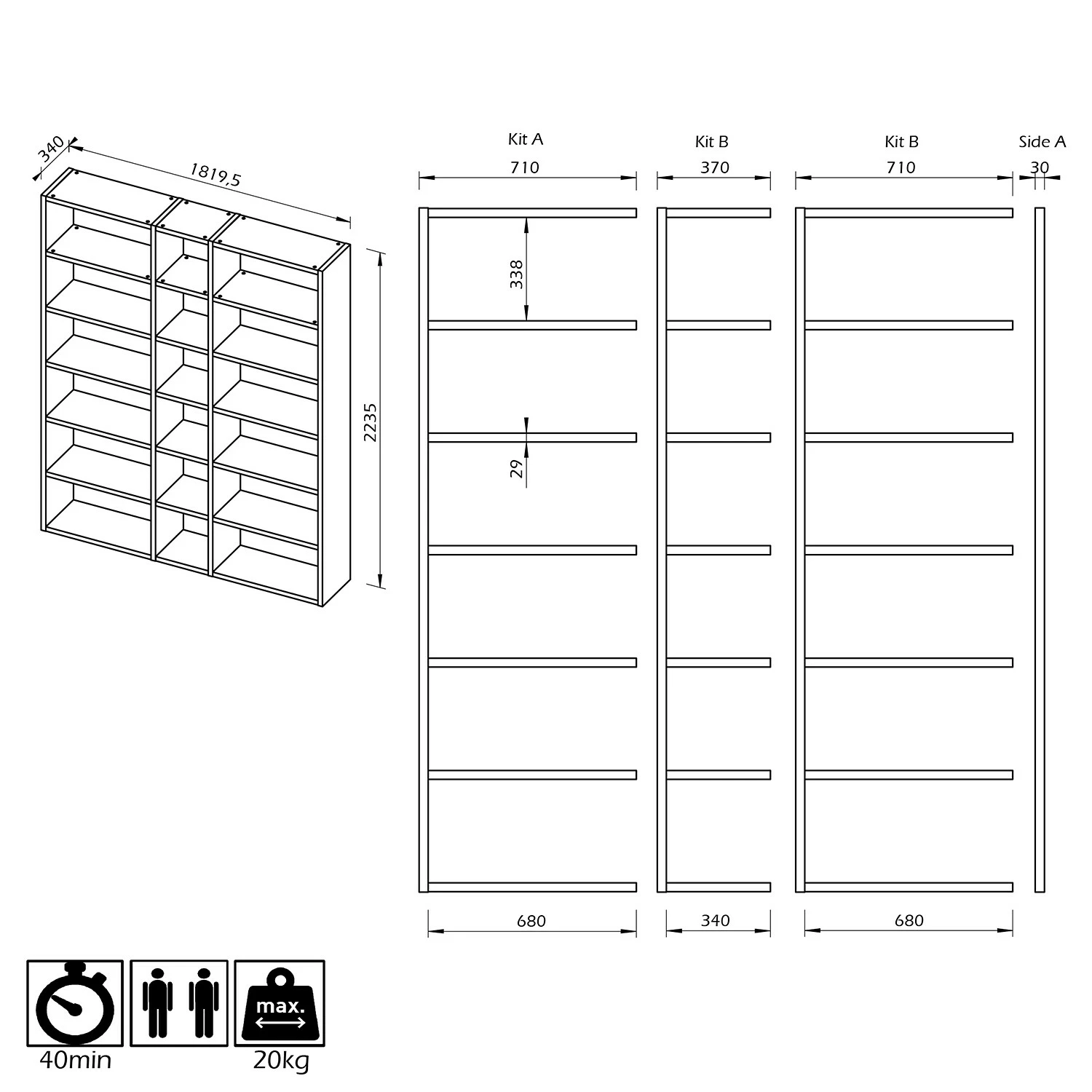 Temahome Regal Pombal I - Eiche 8 Temahome Regal Pombal I - Eiche – Bild 6