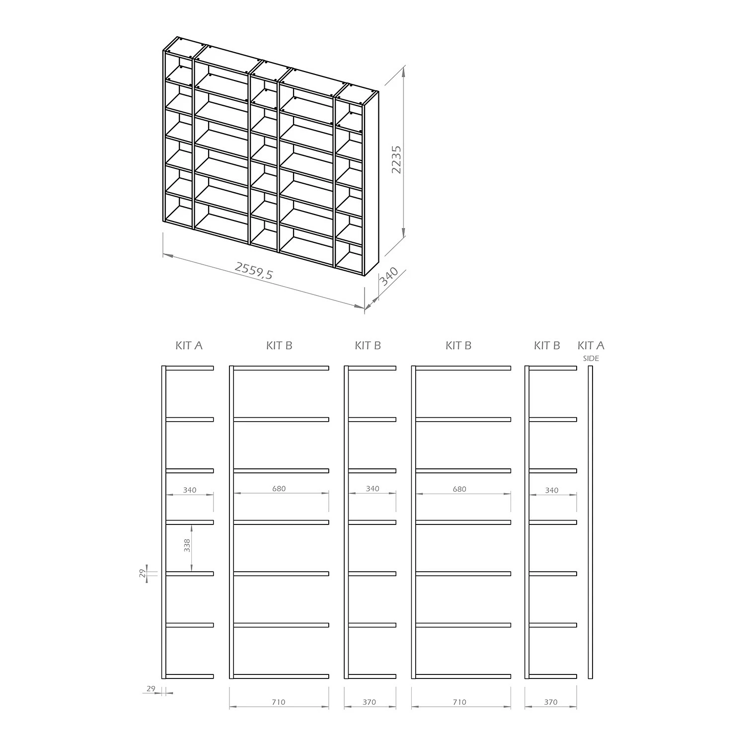 Temahome Regal Pombal III - Weiß 8 Temahome Regal Pombal III - Weiß – Bild 6