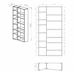 Temahome Regal Maze V - Sandgrau -Büromöbel Verkaufsgeschäft 1000255988 210331 14481400159 SKETCH DETAILS P000000001000255988 sketch