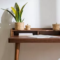 Ars Natura Schreibtisch Napo - Walnuss Dekor -Büromöbel Verkaufsgeschäft 1000256381 220524 030 DETAILS P000000001000256381