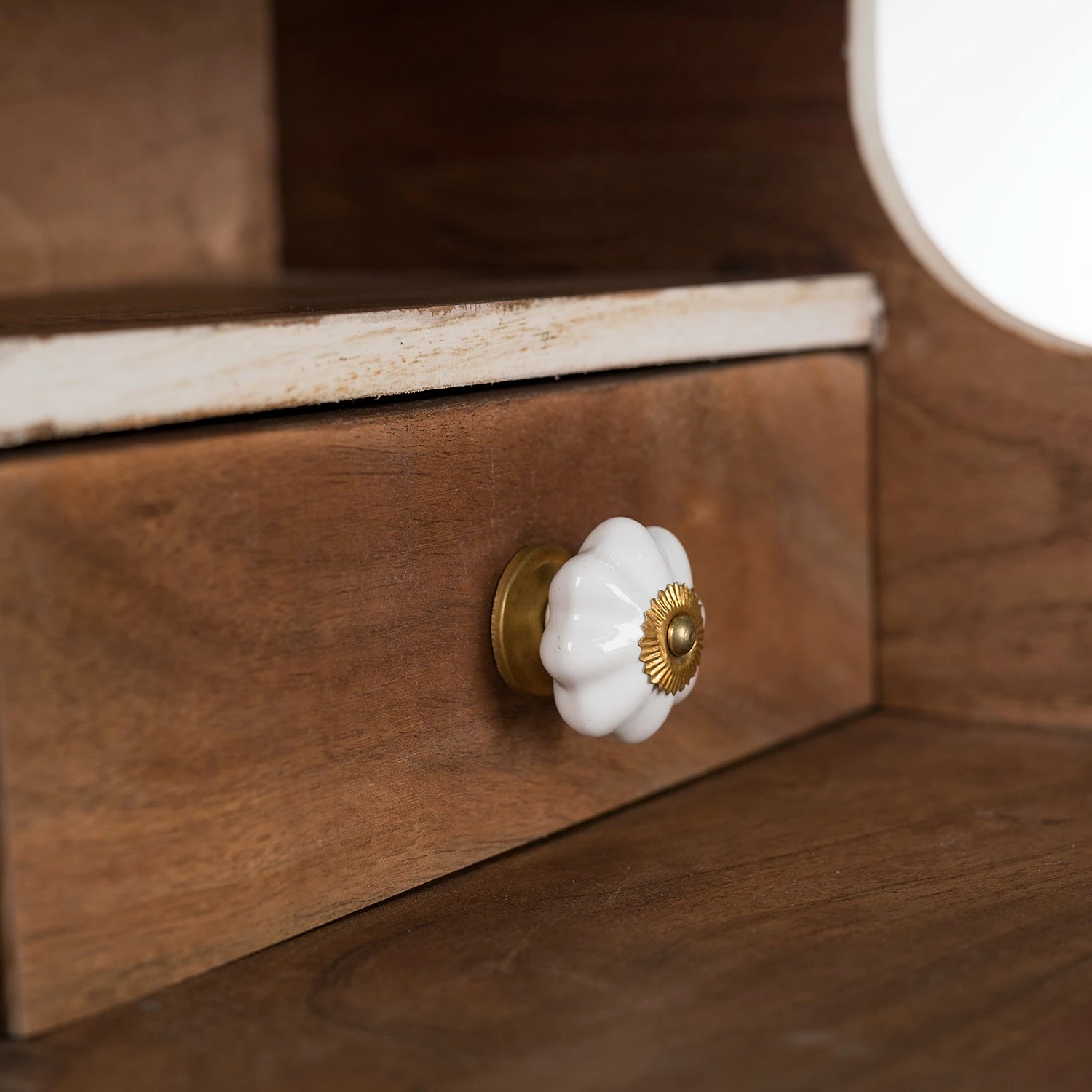 Wolf-Möbel Sekretär Maison - Akazie massiv - Akazie Stone / Antik Weiß 9 Wolf-Möbel Sekretär Maison - Akazie massiv - Akazie Stone / Antik Weiß – Bild 7