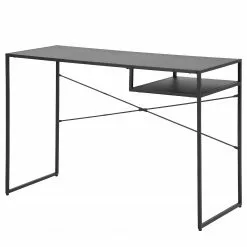 Red Living Schreibtisch Kalvi - Metall - Schwarz