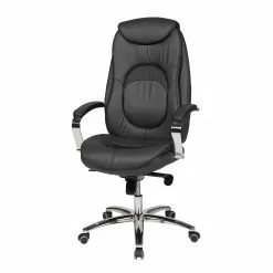 Duo Collection Bürostuhl Mattes XXL - Kunstleder / Metall - Anthrazit / Chrom