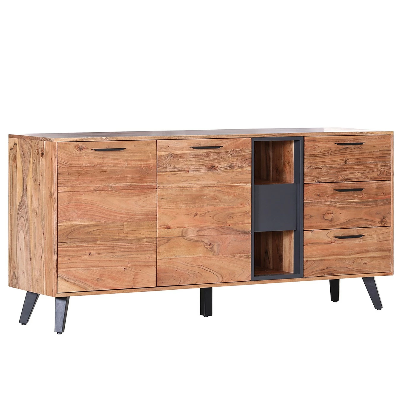 Naturoo Sideboard Manabi - Akazie massiv - Akazie / Anthrazit 3 Naturoo Sideboard Manabi - Akazie massiv - Akazie / Anthrazit
