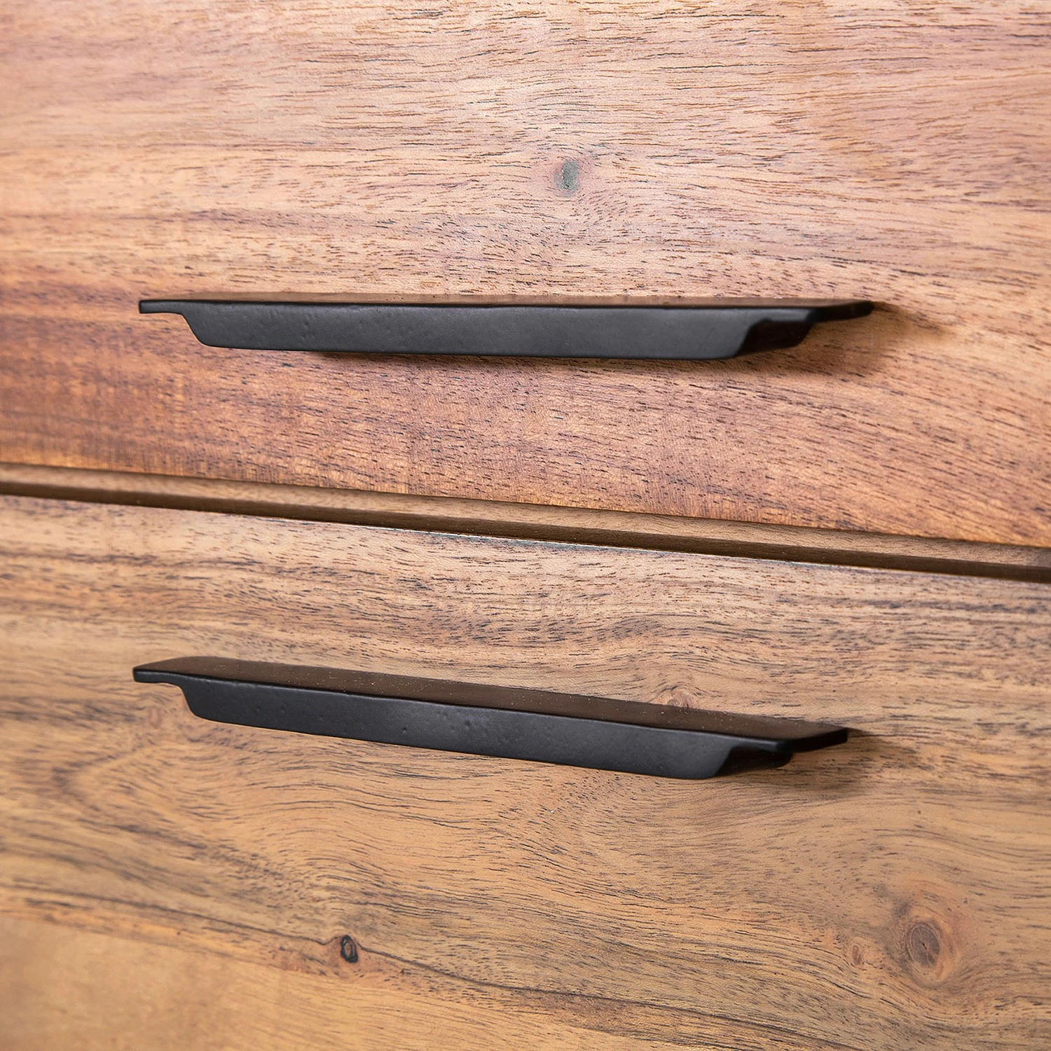 Naturoo Sideboard Manabi - Akazie massiv - Akazie / Anthrazit 4 Naturoo Sideboard Manabi - Akazie massiv - Akazie / Anthrazit – Bild 2