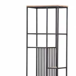 Red Living Regal Uulu IV - Akazie massiv / Metall - Akazie / Schwarz -Büromöbel Verkaufsgeschäft 1000261438 210430 11593900084 DETAILS P000000001000261438