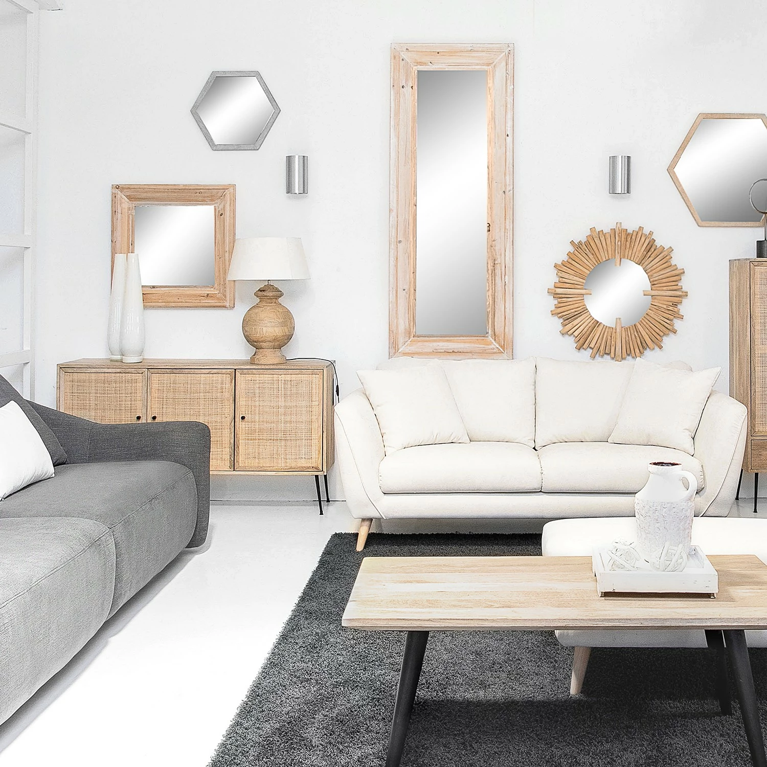 Naturoo Sideboard Maardu - Rattan / Mango massiv - Beige / Mango 5 Naturoo Sideboard Maardu - Rattan / Mango massiv - Beige / Mango – Bild 3