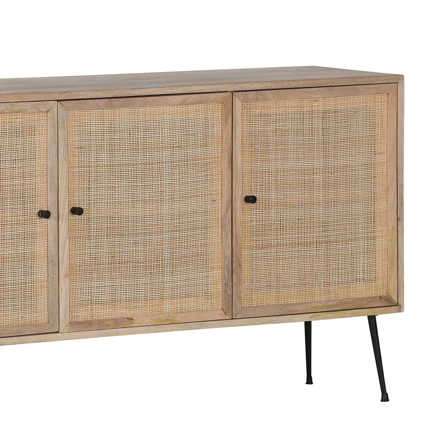 Naturoo Sideboard Maardu - Rattan / Mango massiv - Beige / Mango 6 Naturoo Sideboard Maardu - Rattan / Mango massiv - Beige / Mango – Bild 4