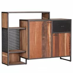 Red Living Sideboard Fyfield - Akazie massiv / Metall - Akazie / Grau