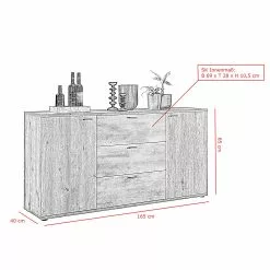 Red Living Sideboard Ambato - Eiche Artisan Dekor -Büromöbel Verkaufsgeschäft 1000263445 210430 11521900236 SKETCH DETAILS P000000001000263445 sketch