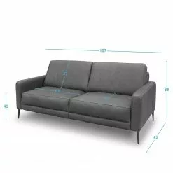Loftscape Sofa Suzette I (2-Sitzer) - Echtleder - Echtleder Arelia: Fango -Büromöbel Verkaufsgeschäft 1000263493 210601 15012701324 SKETCH DETAILS P000000001000263493 sketch