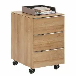 Maja Möbel Rollcontainer YOLO - Eiche Dekor / Chrom -Büromöbel Verkaufsgeschäft 1000268984 210610 16250900324 DETAILS P000000001000268984