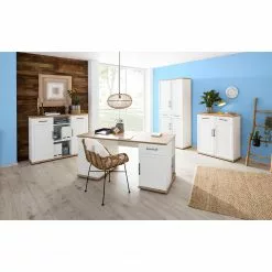 Maja Möbel Aktenschrank VILLO II - Weiß / Asteiche Dekor -Büromöbel Verkaufsgeschäft 1000269011 210610 16245400127 MOOD DETAILS P000000001000269011 mood