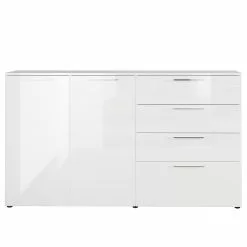 Germania Sideboard Sunnyvale - Hochglanz Weiß / Matt Weiß - Breite: 186 cm -Büromöbel Verkaufsgeschäft 1000270198 210526 06260600009 DETAILS P000000001000270198