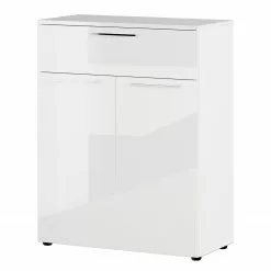 Germania Kommode Sunnyvale - Hochglanz Weiß / Matt Weiß