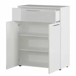 Germania Kommode Sunnyvale - Hochglanz Weiß / Matt Weiß -Büromöbel Verkaufsgeschäft 1000270199 210526 06260800016 DETAILS P000000001000270199