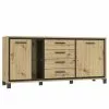 Red Living Sideboard Egan IV - Eiche Artisan Dekor / Eiche Schwarz Dekor