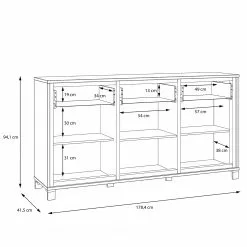 Red Living Sideboard Egan II - Eiche Artisan Dekor / Eiche Schwarz Dekor -Büromöbel Verkaufsgeschäft 1000270221 210609 06154100077 SKETCH DETAILS P000000001000270221 sketch