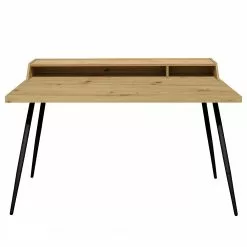 Furnitive Schreibtisch Unieux IV - Asteiche Dekor - Schwarz