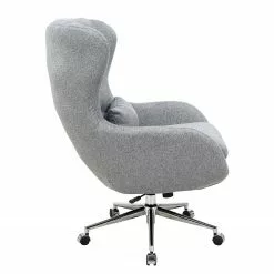 Furnitive Bürosessel Barnard - Webstoff / Metall - Hellgrau / Chrom -Büromöbel Verkaufsgeschäft 1000272605 220614 040 DETAILS P000000001000272605