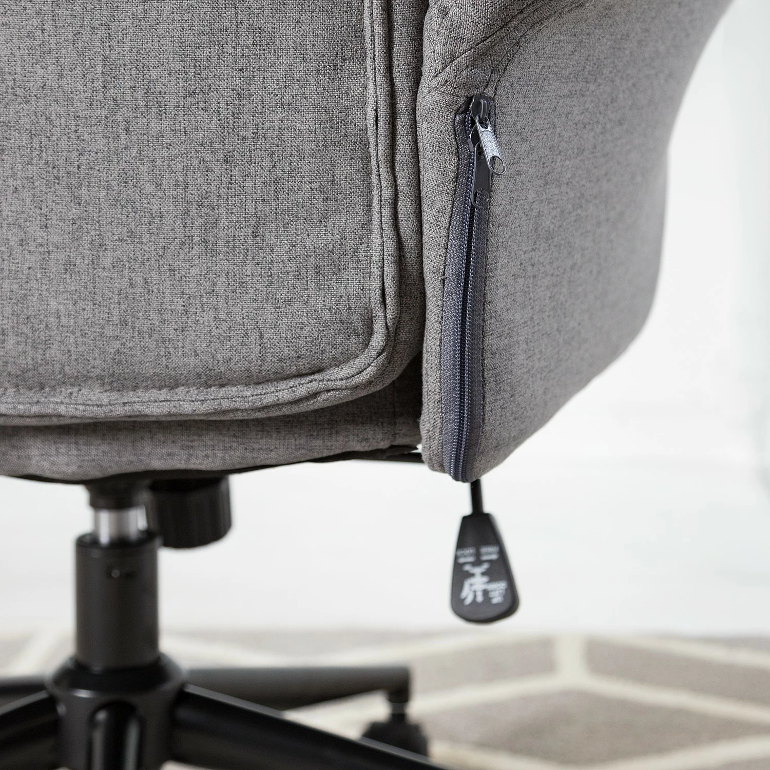 Furnitive Massagebürostuhl Barking - (mit Massagefunktion) - Flachgewebe / Metall - Grau / Schwarz 19 Furnitive Massagebürostuhl Barking - (mit Massagefunktion) - Flachgewebe / Metall - Grau / Schwarz – Bild 17