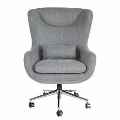 Furnitive Massagebürostuhl Barnard - (mit Massagefunktion) - Webstoff / Metall - Hellgrau / Chrom -Büromöbel Verkaufsgeschäft 1000272624 220629 030 DETAILS P000000001000272624