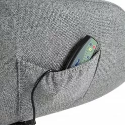 Furnitive Massagebürostuhl Barnard - (mit Massagefunktion) - Webstoff / Metall - Hellgrau / Chrom -Büromöbel Verkaufsgeschäft 1000272624 220629 070 DETAILS P000000001000272624