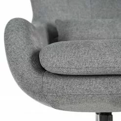 Furnitive Massagebürostuhl Barnard - (mit Massagefunktion) - Webstoff / Metall - Hellgrau / Chrom -Büromöbel Verkaufsgeschäft 1000272624 220629 090 DETAILS P000000001000272624