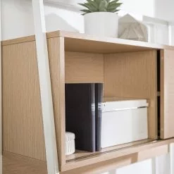 Loftscape Schreibtischregal Nova - Eiche Dekor / Weiß -Büromöbel Verkaufsgeschäft 1000272887 220519 040 DETAILS P000000001000272887