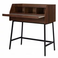 Loftscape Sekretär Noora - Walnuss / Schwarz -Büromöbel Verkaufsgeschäft 1000272893 220331 031 DETAILS P000000001000272893