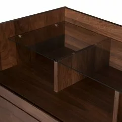 Loftscape Sekretär Noora - Walnuss / Schwarz -Büromöbel Verkaufsgeschäft 1000272893 220331 071 DETAILS P000000001000272893