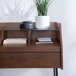 Loftscape Sekretär Noora - Walnuss / Schwarz -Büromöbel Verkaufsgeschäft 1000272893 220530 040 DETAILS P000000001000272893