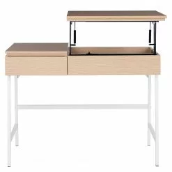 Loftscape Schreibtisch Neutra - (höhenverstellbar) - Eiche Dekor / Matt Weiß -Büromöbel Verkaufsgeschäft 1000272894 220329 032 DETAILS P000000001000272894