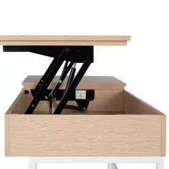 Loftscape Schreibtisch Neutra - (höhenverstellbar) - Eiche Dekor / Matt Weiß -Büromöbel Verkaufsgeschäft 1000272894 220329 041 DETAILS P000000001000272894