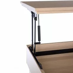 Loftscape Schreibtisch Neutra - (höhenverstellbar) - Eiche Dekor / Matt Weiß -Büromöbel Verkaufsgeschäft 1000272894 220329 043 DETAILS P000000001000272894