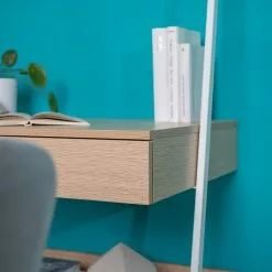 Loftscape Schreibtischregal North - Eiche Dekor / Matt Weiß -Büromöbel Verkaufsgeschäft 1000272897 220531 021 MOOD DETAILS P000000001000272897 mood