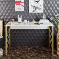 Red Living Schreibtisch Aneta - Marmor Weiß Dekor -Büromöbel Verkaufsgeschäft 1000273390 210615 12562600015 MOOD DETAILS P000000001000273390 mood